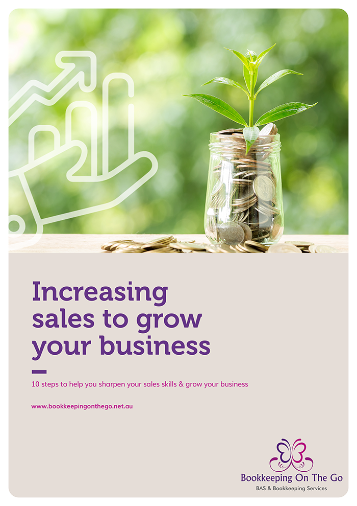 Increasing Sales To Grow Your Business Bookkeeping On The Go Cover
